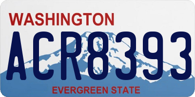 WA license plate ACR8393
