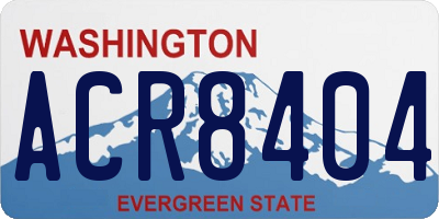 WA license plate ACR8404