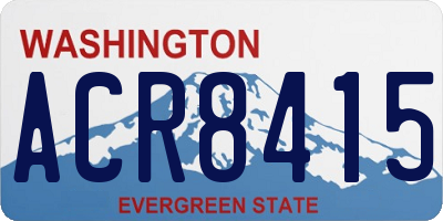 WA license plate ACR8415