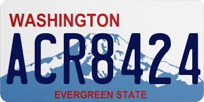 WA license plate ACR8424