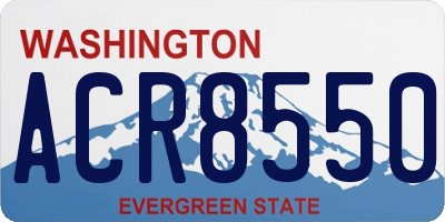 WA license plate ACR8550