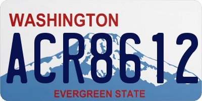 WA license plate ACR8612