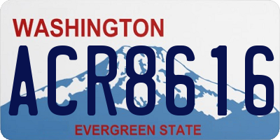 WA license plate ACR8616