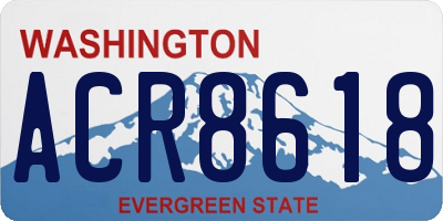 WA license plate ACR8618
