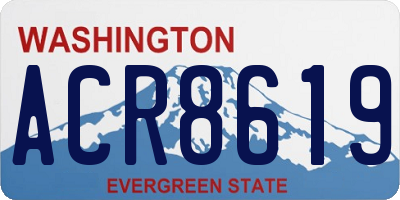 WA license plate ACR8619
