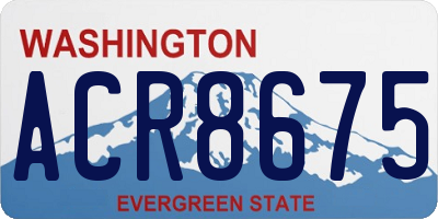 WA license plate ACR8675