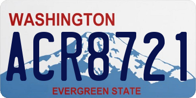 WA license plate ACR8721