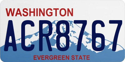 WA license plate ACR8767