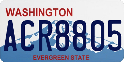 WA license plate ACR8805