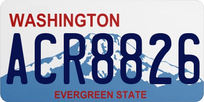 WA license plate ACR8826