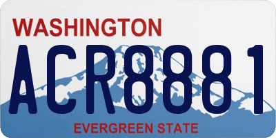WA license plate ACR8881