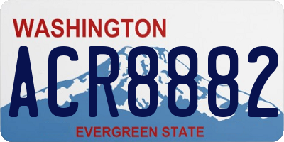 WA license plate ACR8882