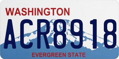 WA license plate ACR8918