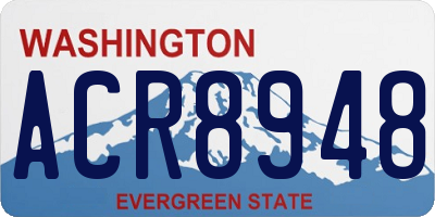 WA license plate ACR8948