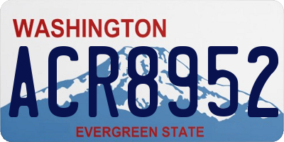 WA license plate ACR8952