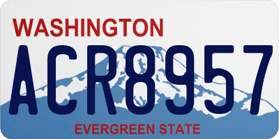 WA license plate ACR8957