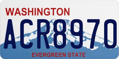 WA license plate ACR8970