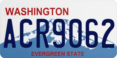 WA license plate ACR9062