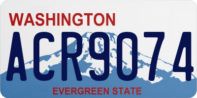 WA license plate ACR9074