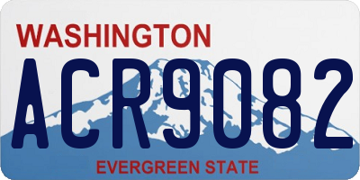 WA license plate ACR9082
