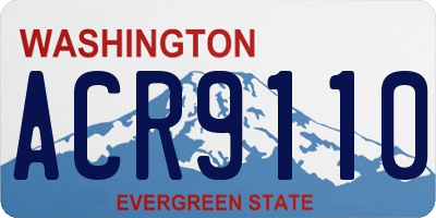 WA license plate ACR9110