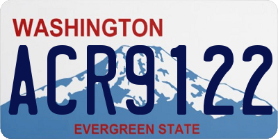 WA license plate ACR9122