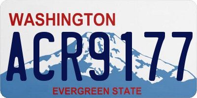 WA license plate ACR9177