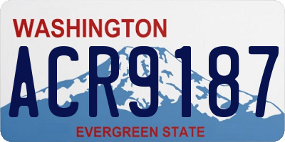 WA license plate ACR9187