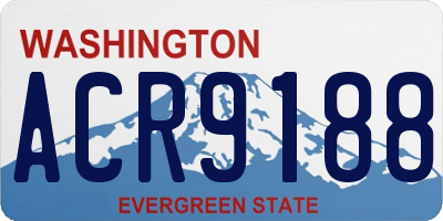 WA license plate ACR9188