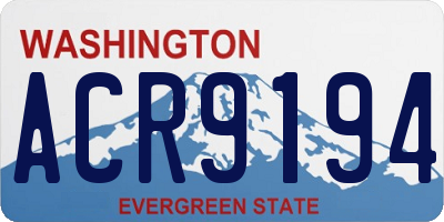 WA license plate ACR9194