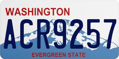 WA license plate ACR9257