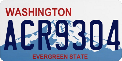WA license plate ACR9304