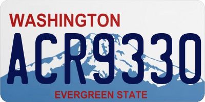 WA license plate ACR9330
