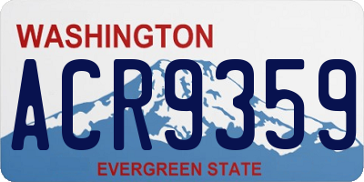 WA license plate ACR9359