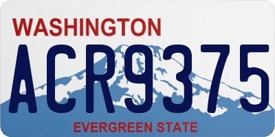 WA license plate ACR9375