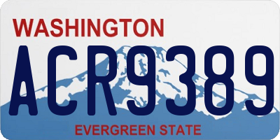 WA license plate ACR9389