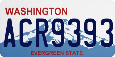 WA license plate ACR9393