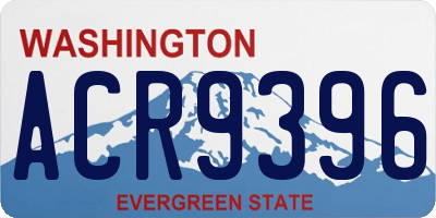 WA license plate ACR9396