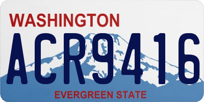 WA license plate ACR9416