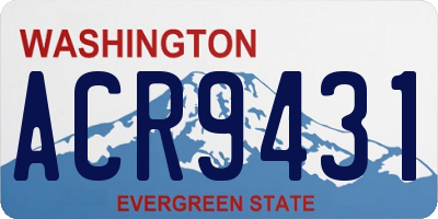WA license plate ACR9431