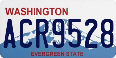 WA license plate ACR9528
