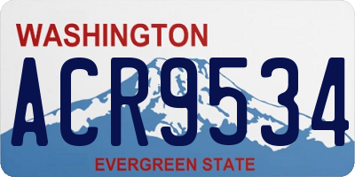 WA license plate ACR9534