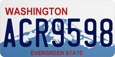 WA license plate ACR9598