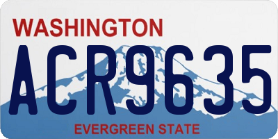 WA license plate ACR9635