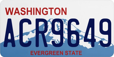 WA license plate ACR9649