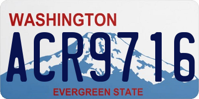 WA license plate ACR9716