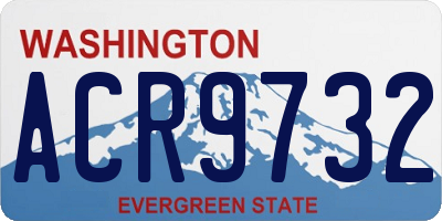 WA license plate ACR9732