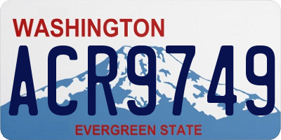 WA license plate ACR9749