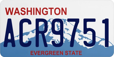 WA license plate ACR9751