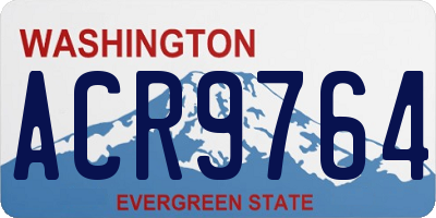 WA license plate ACR9764